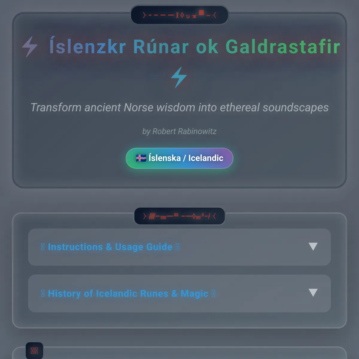 Icelandic Runes to Music Converter