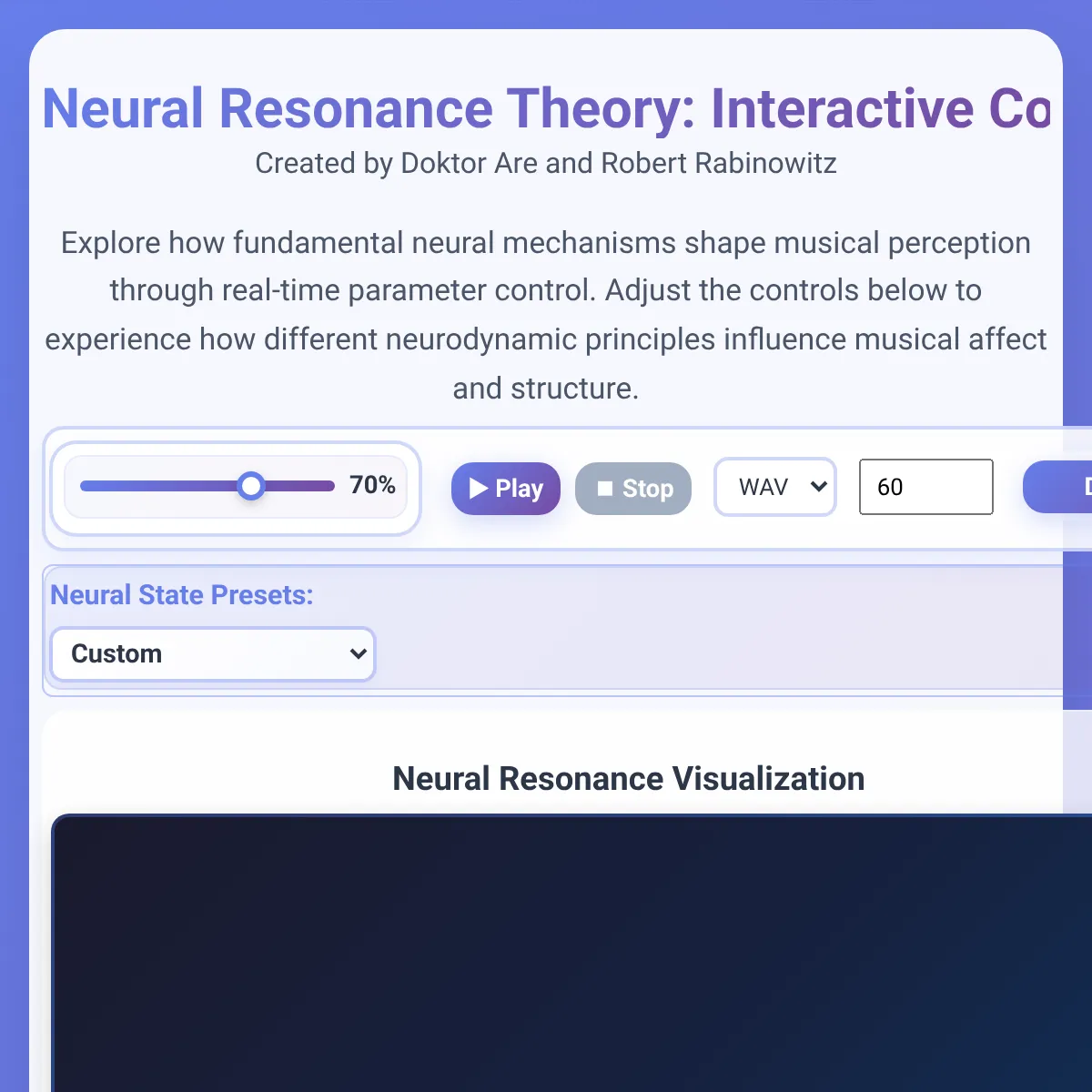Neural Resonance Theory - Interactive Composition