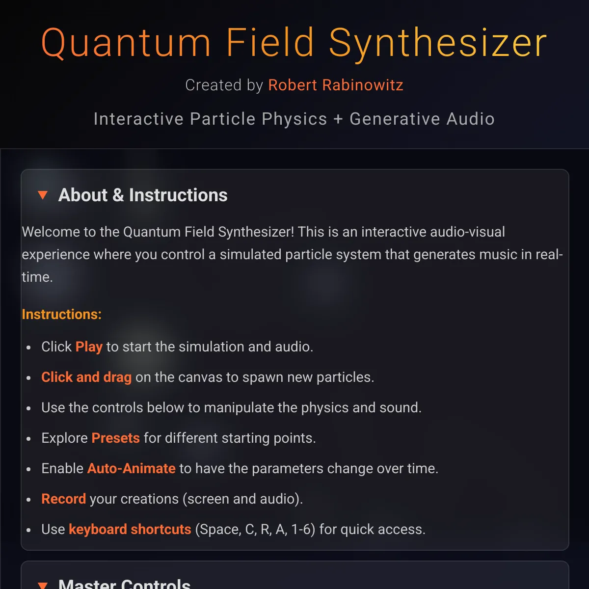 Quantum Field Synthesizer