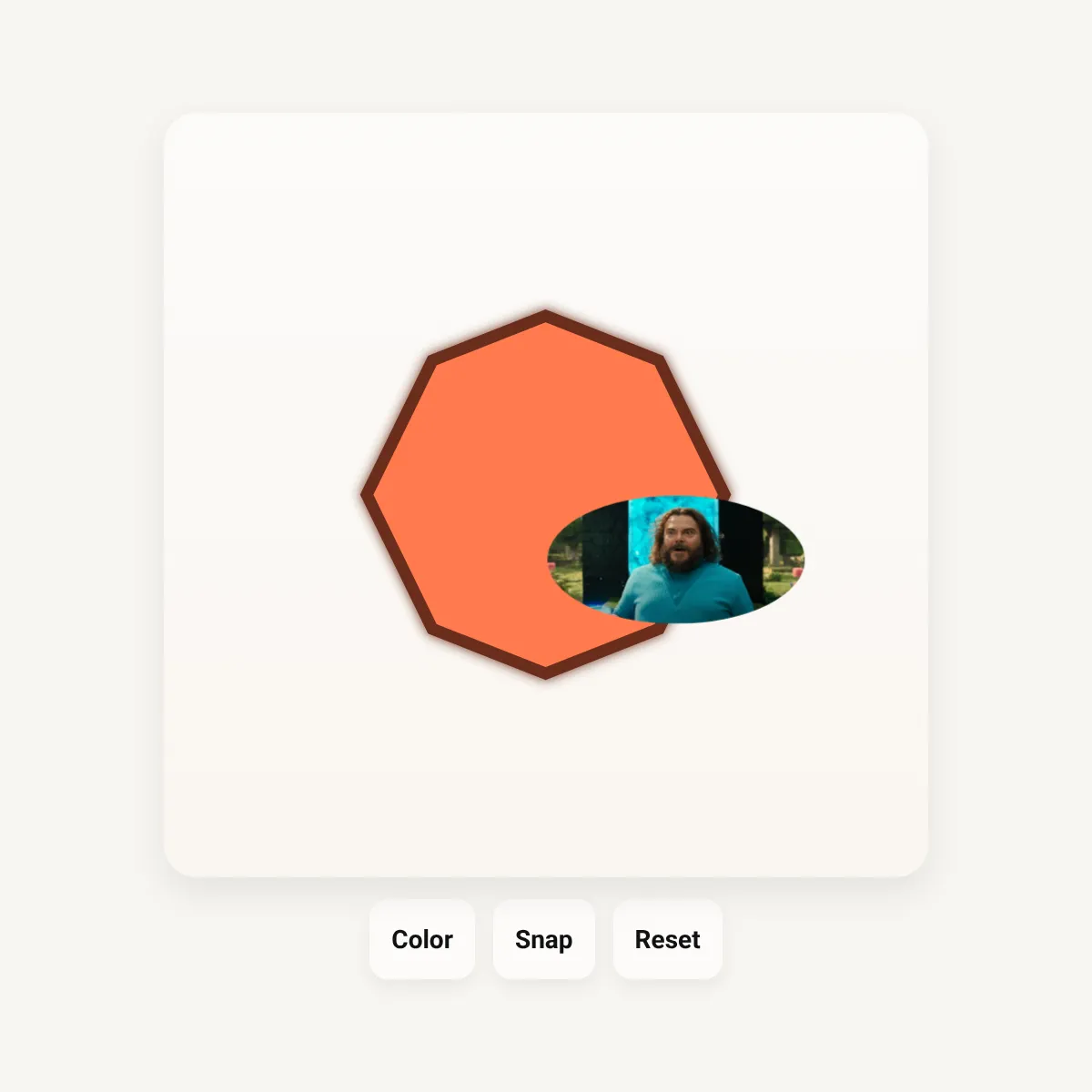 Interactive SVG Octagon with Control Buttons