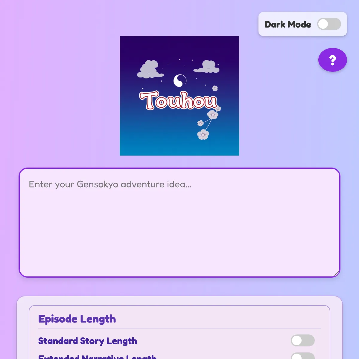 Touhou Episode Generator