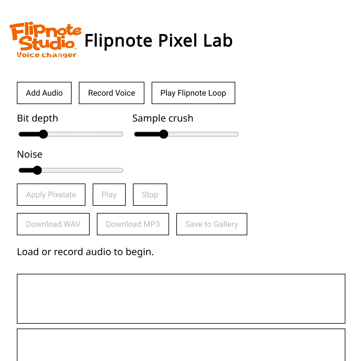 Flipnote Pixel Lab - Voice Changer