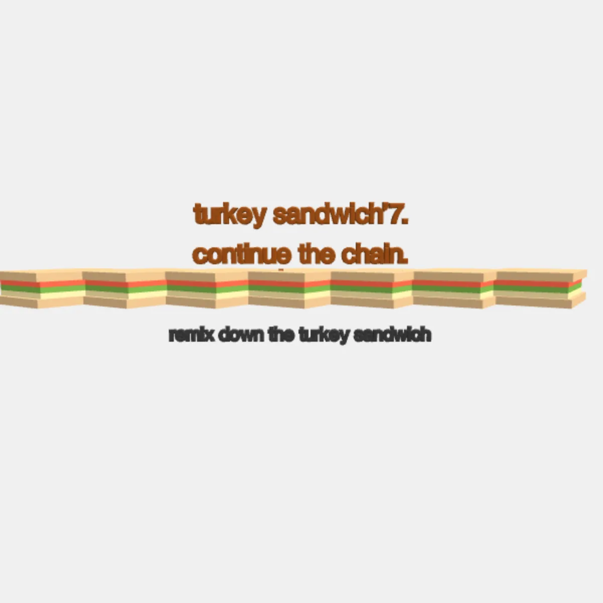 Spinning 3D Turkey Sandwiches