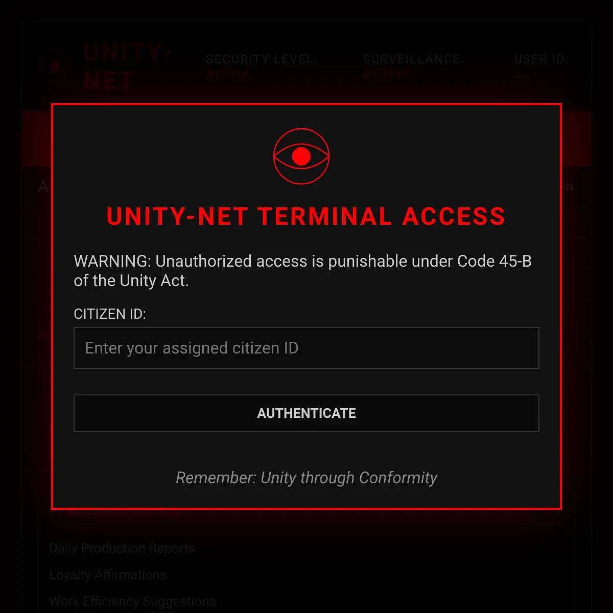 UNITY-NET: Authorized Communication Terminal