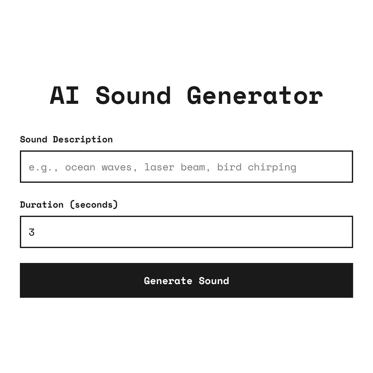 AI Sound Generator
