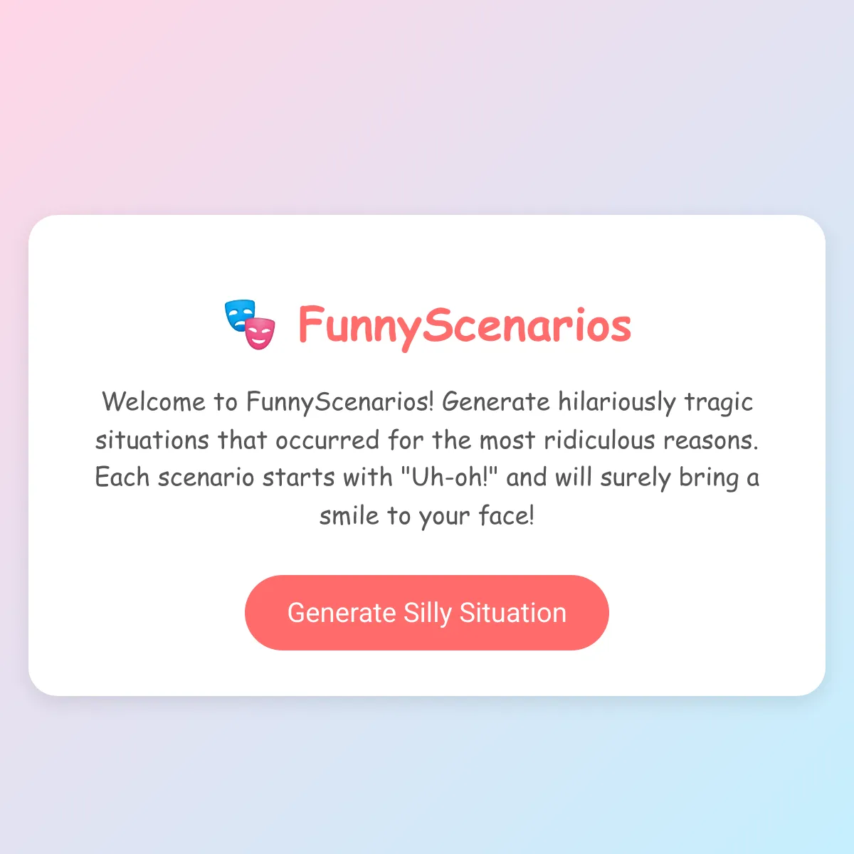 FunnyScenarios - Silly Situation Generator