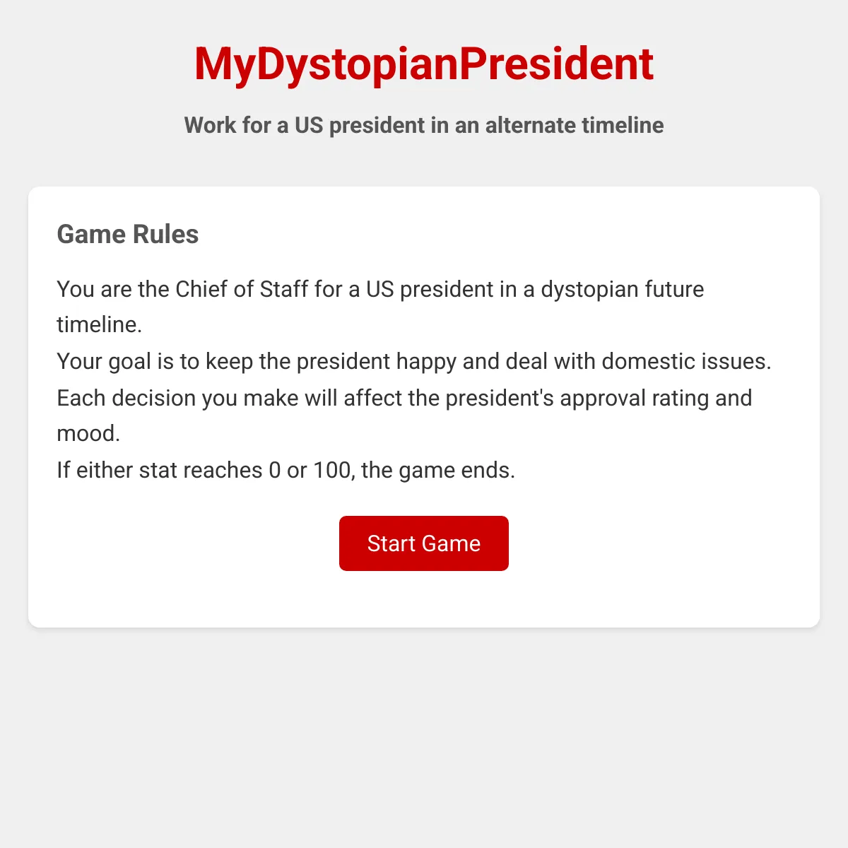 MyDystopianPresident