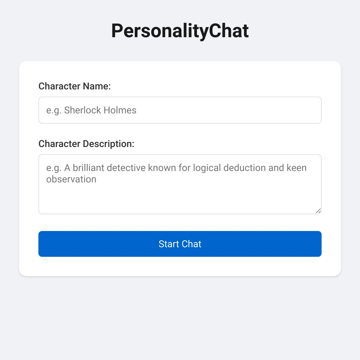 PersonalityChat - Chat with Any Character