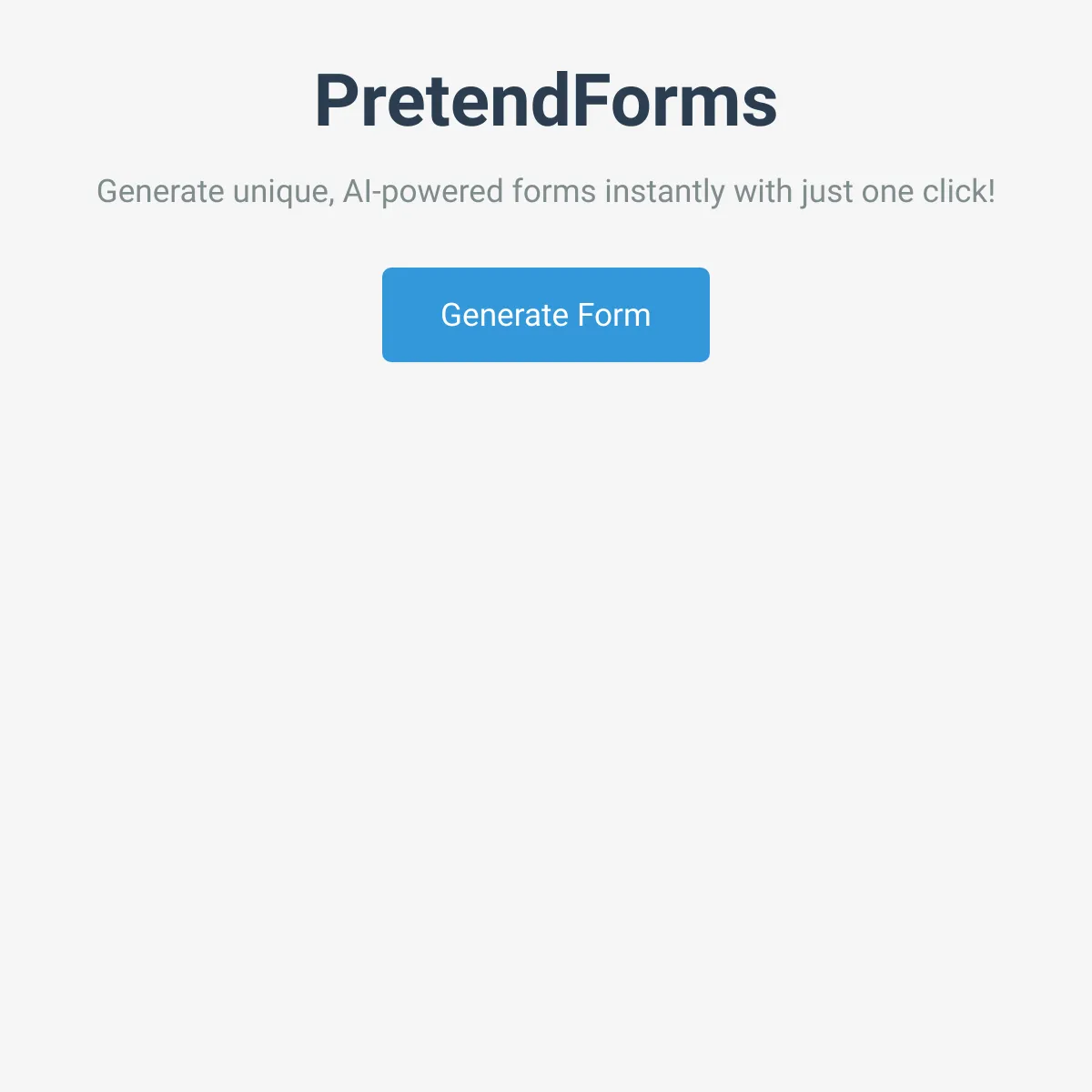PretendForms AI Fake Form Generator