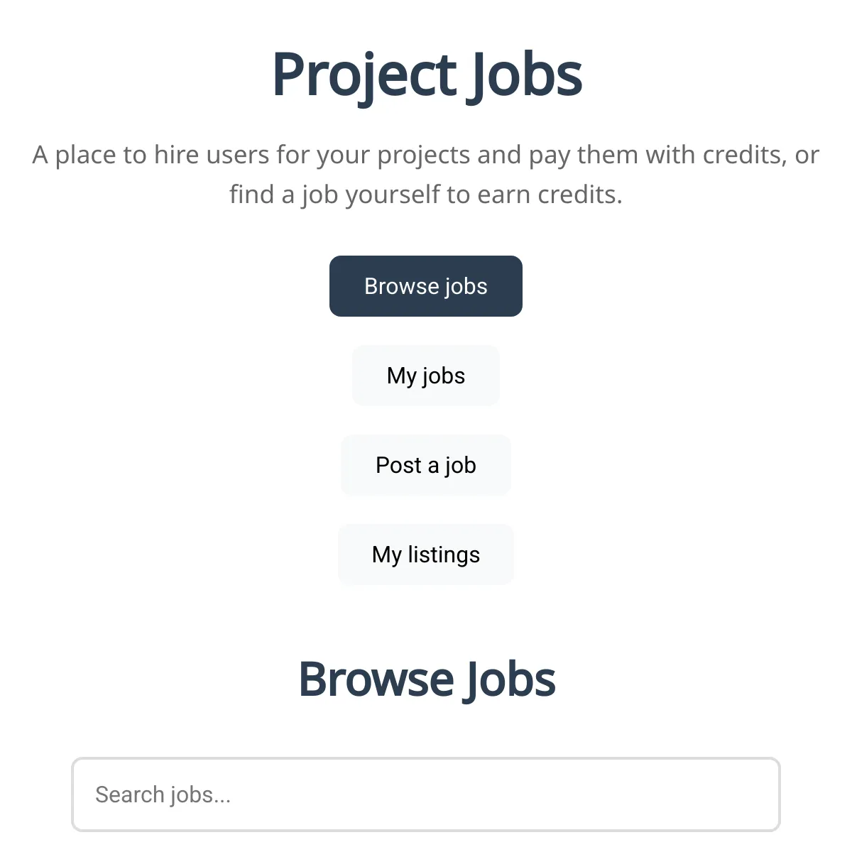 Project Jobs