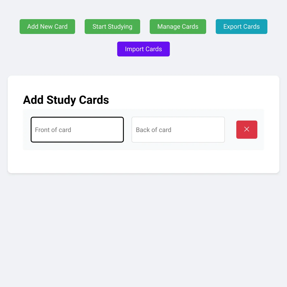 Study Cards