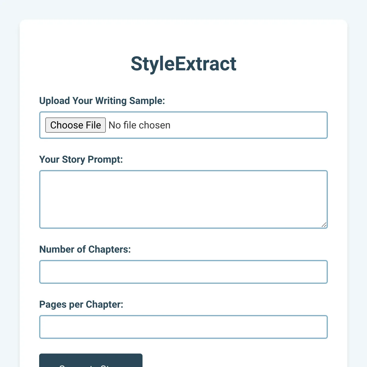 StyleExtract - AI Story Generator