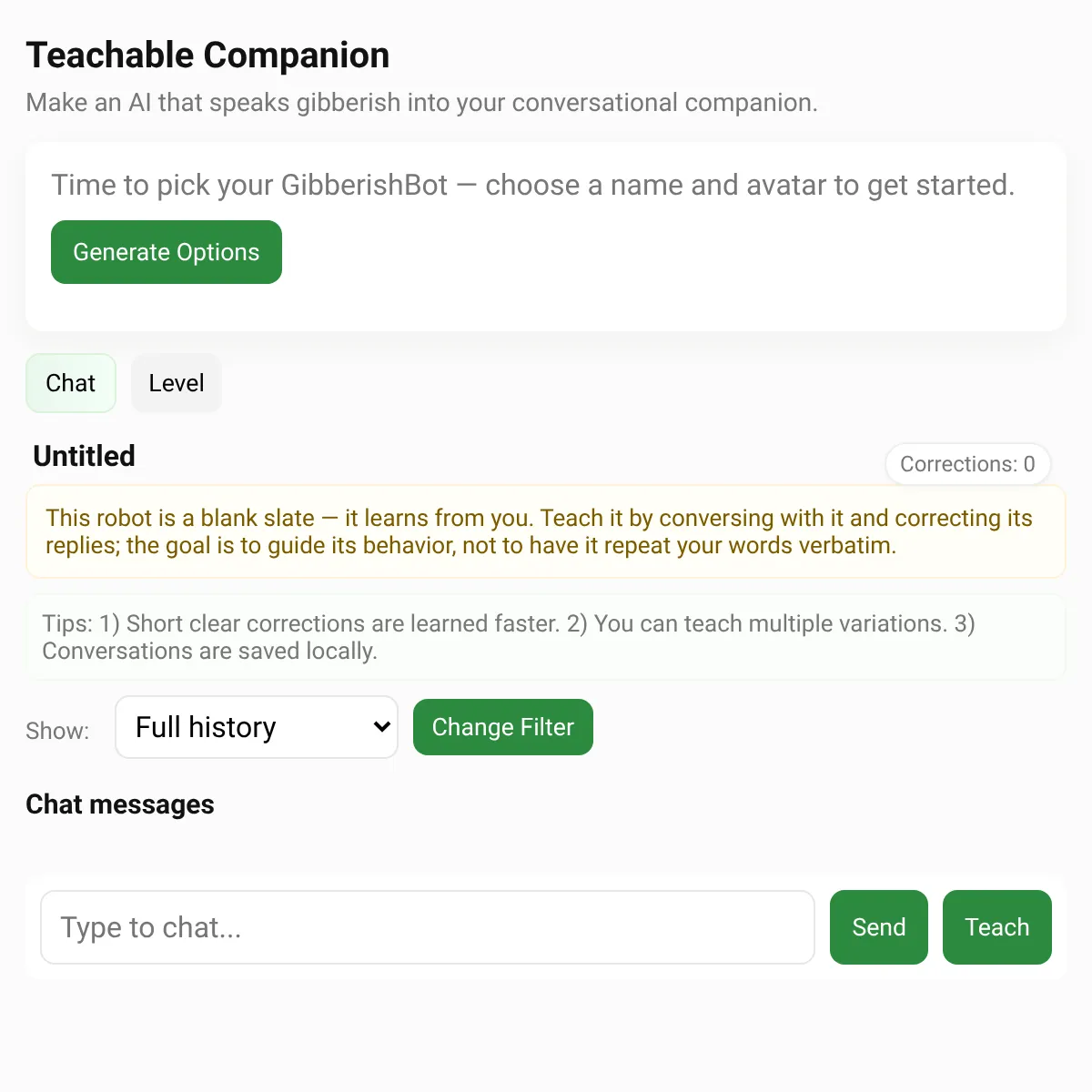 Teachable Companion — Your Own AI Friend
