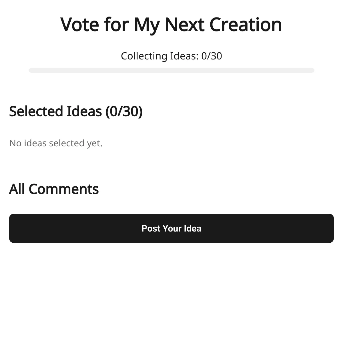 Vote for My Next Creation
