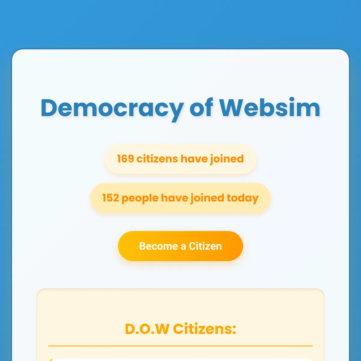 Democracy Of Websim ( D.O.W ) Club