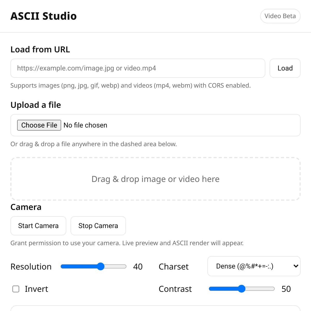 ASCII Studio ( BETA )