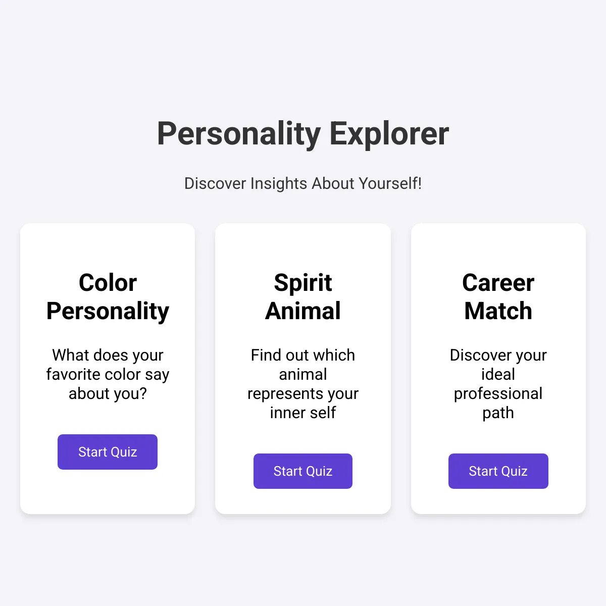 Personality Explorer