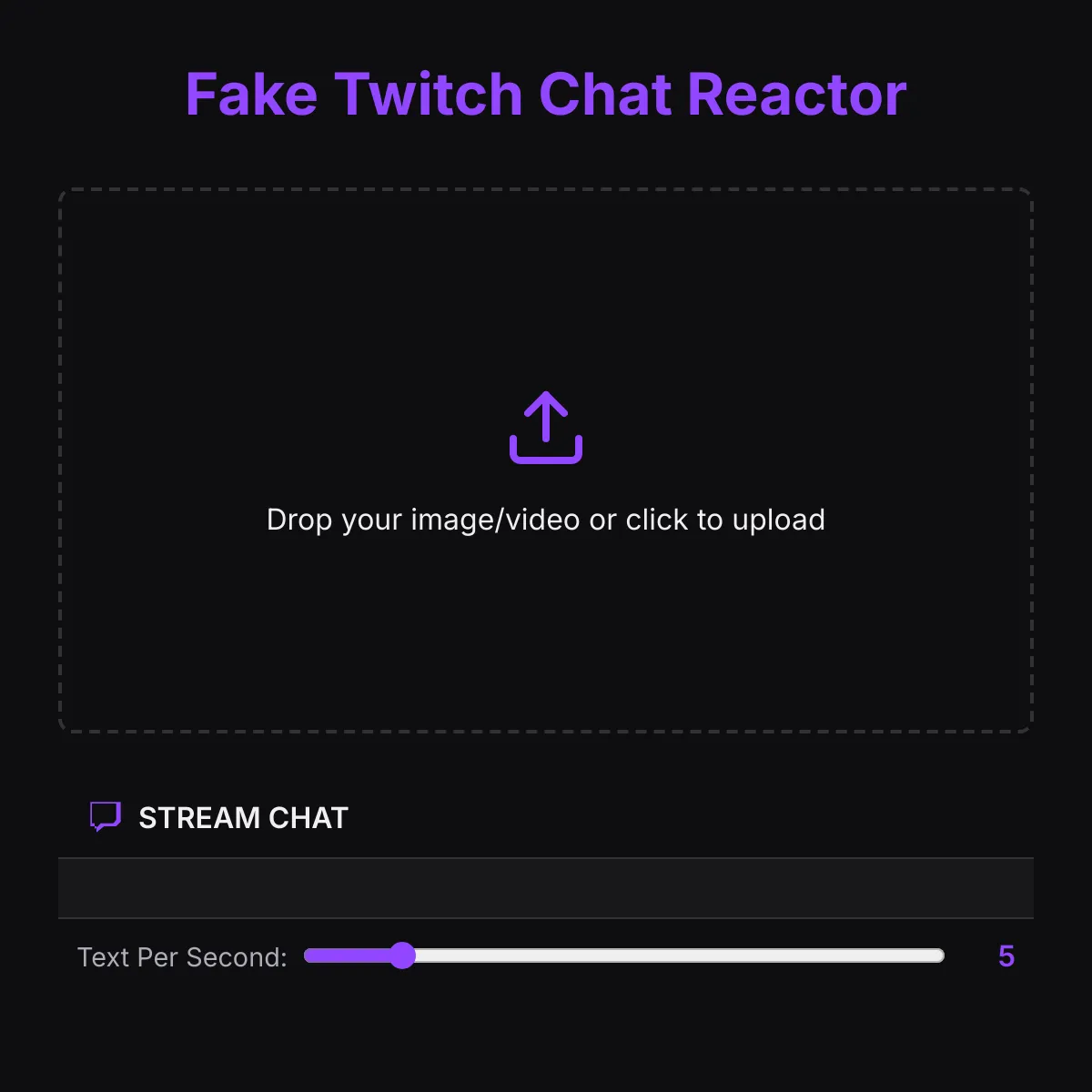 Twitch Chat Reactor Generator REVAMP