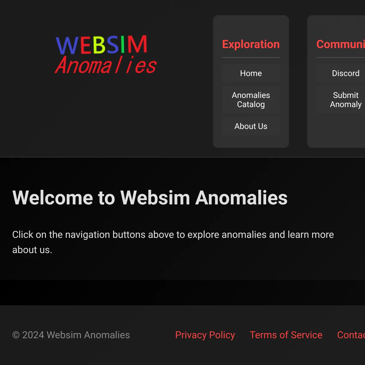 Websim Anomalies